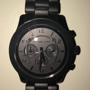 Black oversized Michael Kors women’s watch